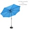 Pure Garden 9-Foot Outdoor Patio Umbrella with Base, Blue 83-OUT5443B - alternate 4